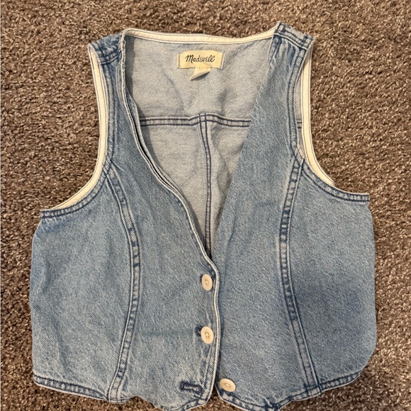 Madewell Light Blue Denim Vest - Picture 1 of 3